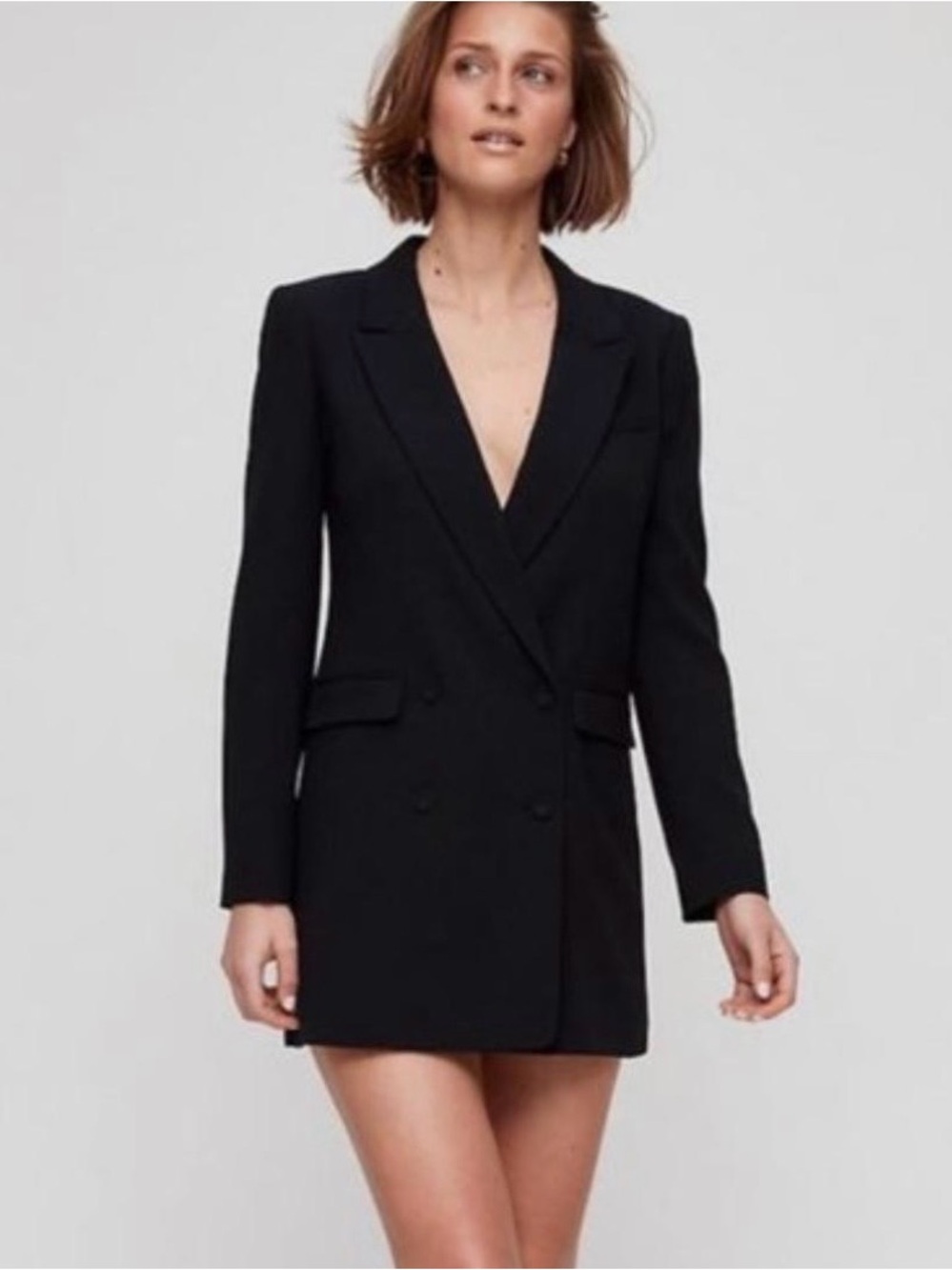 Babaton Black Double-Breasted Blazer Jacket - Picture 5 of 5